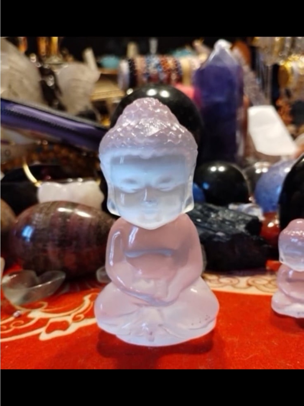 Satin Spar Buddha Carving - Picture 7 of 10